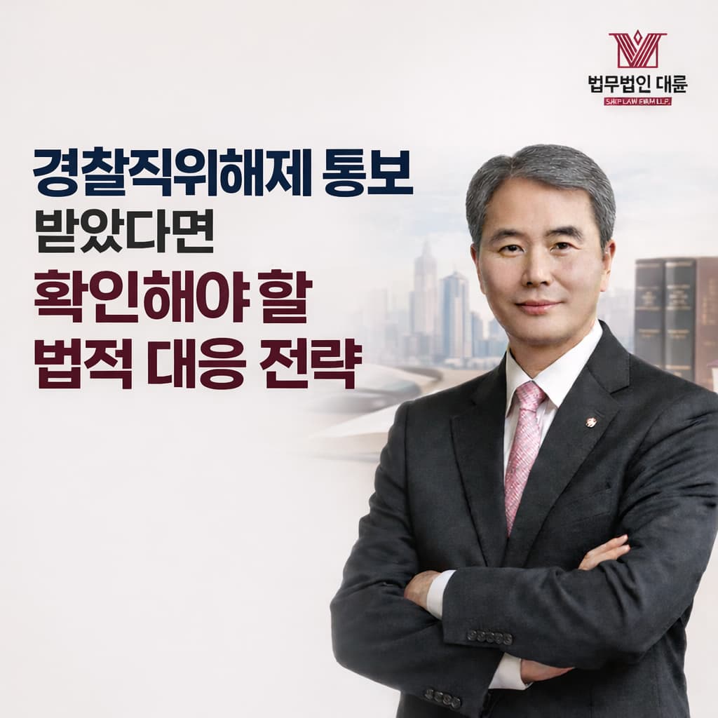 경찰직위해제 통보받았다면? 경찰직위해제 시 소청심사와 행정소송 준비하세요